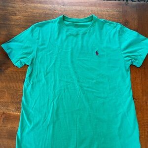 Polo by Ralph Lauren Short Sleeve Crew Tee - Teal Green with Pink Logo